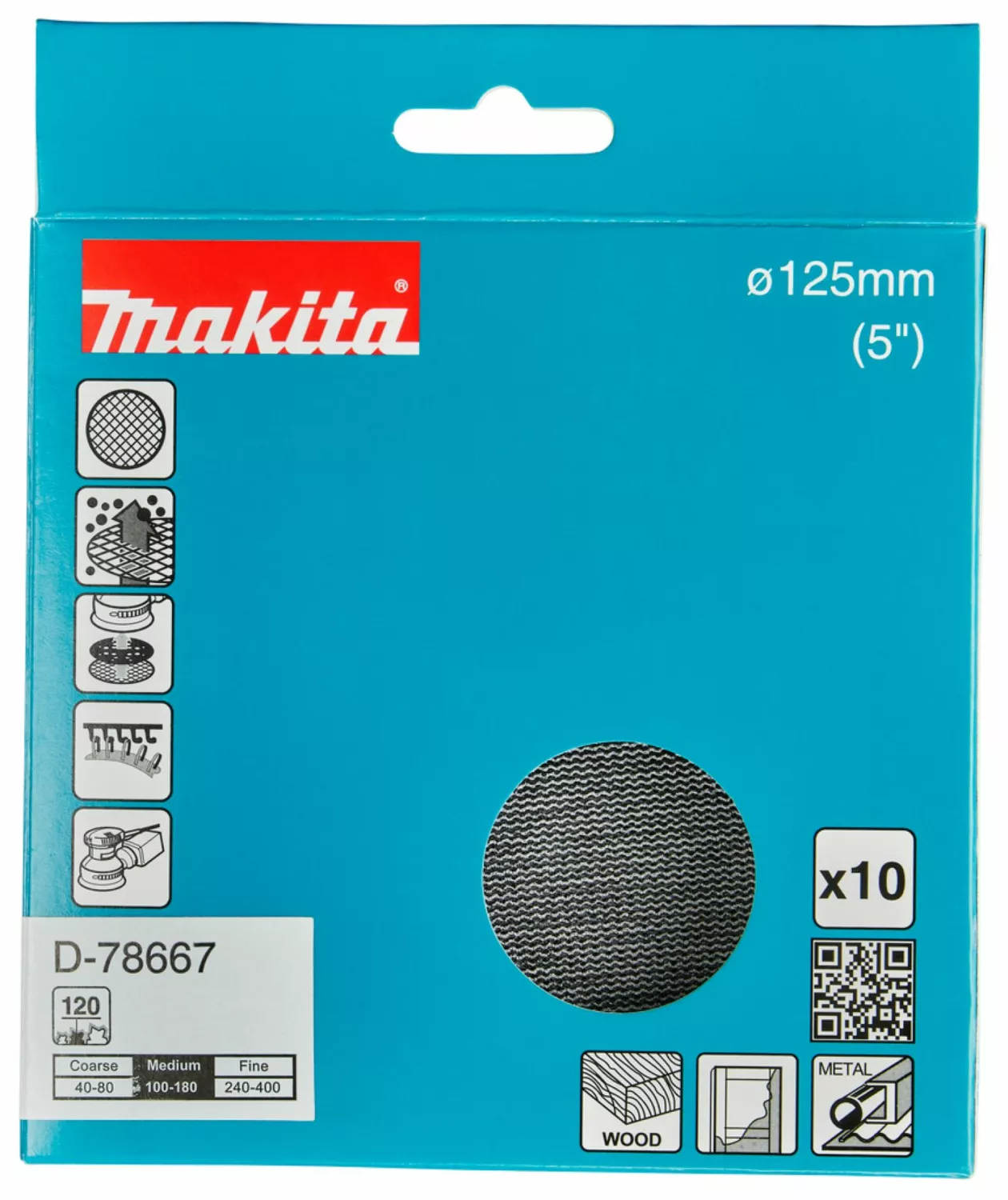 Makita D-78667 Filet à poncer - 125mm K120-image