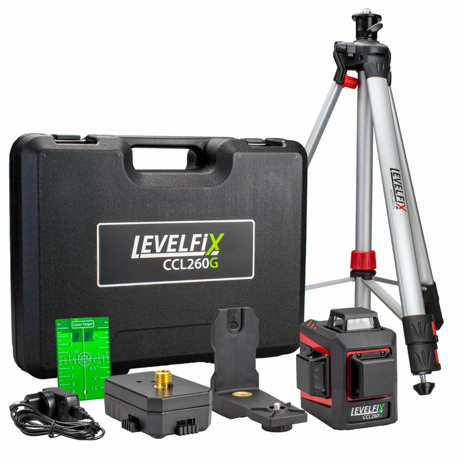 Levelfix CCL260G 3D - Laser à lignes 3D - 3x360° - vert - 40m - incl. trépied-image