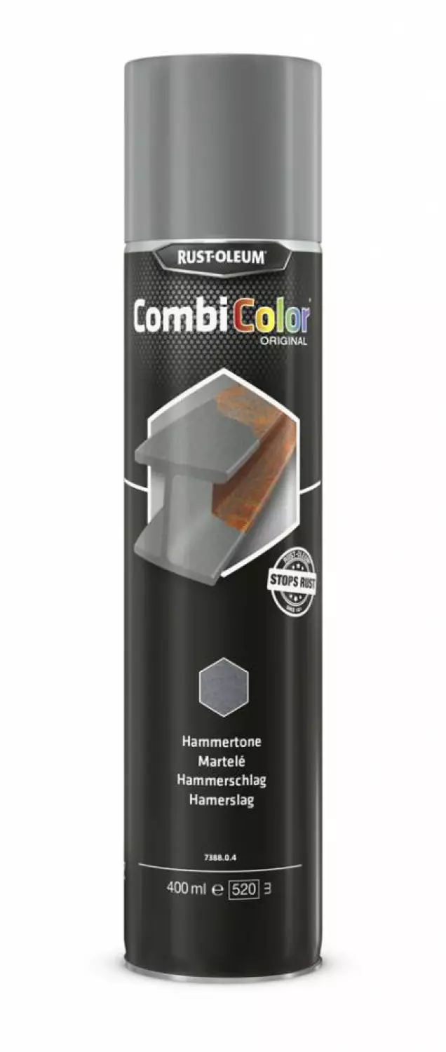 Rust-Oleum Combicolor Hamerslag Spuitbus - lichtgrijs - 0,4L-image