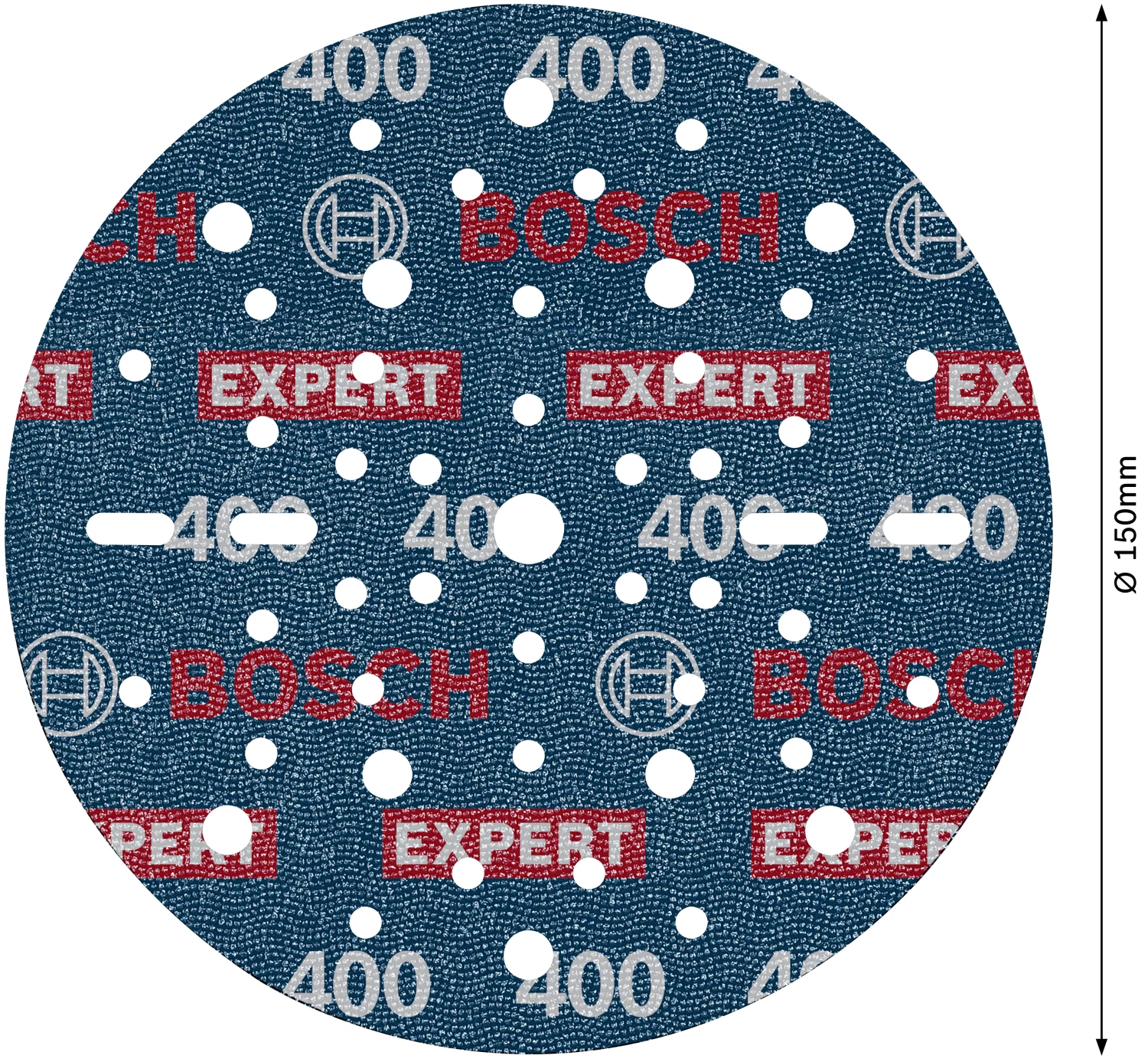 Bosch 2608902447 Disque abrasif EXPERT O780 avec support film - 150 mm - K400 (6 pièces)-image
