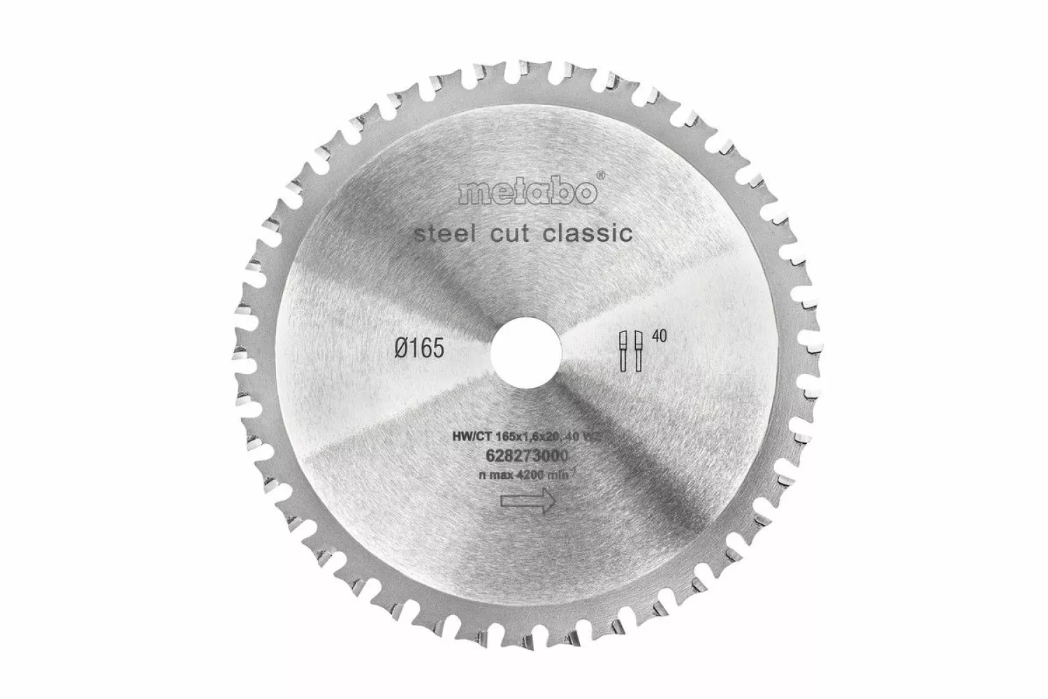 Metabo 628273000 Blade de scie circulaire - 165 x 20 x 40t - métal-image