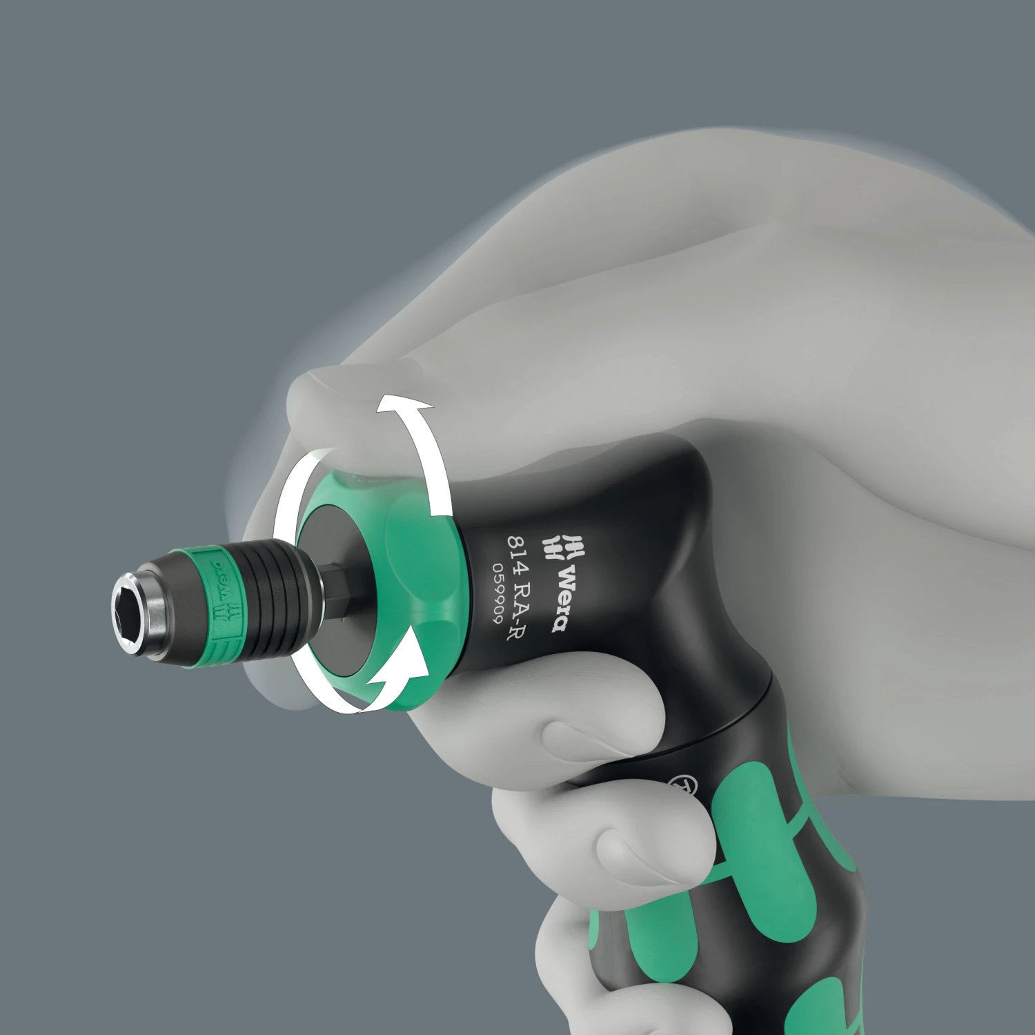 Wera 05051536001 13 pièces Kraftform Kompakt Pistol RA-R 2 tournevis à embouts interchangeables dans un étui - avec fonction cliquet-image