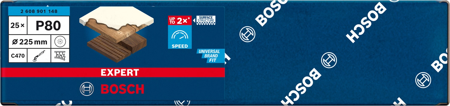 Bosch 2608901148 Papier de ponçage C470 - K80 - 225 mm (25e)-image