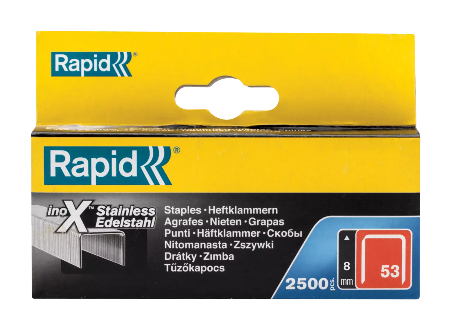 Rapid 311159 Agrafes acier inoxydable en fil fin n° 53-image