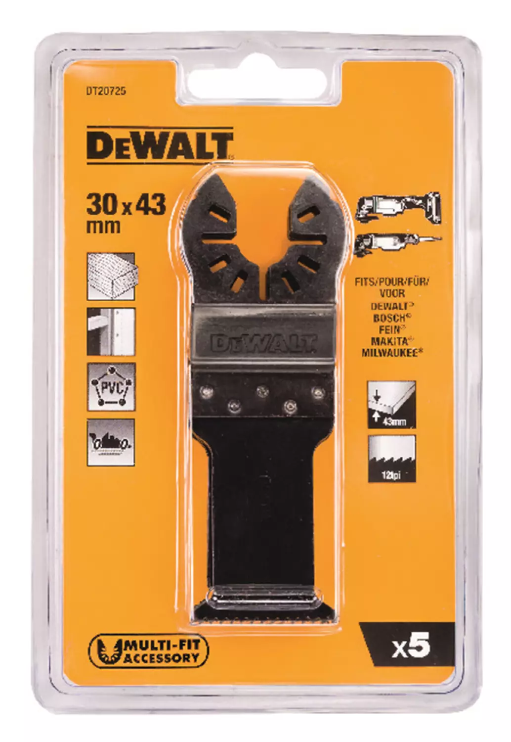 DeWALT DT20725 HCS invalzaagblad - 31mm (5st)-image