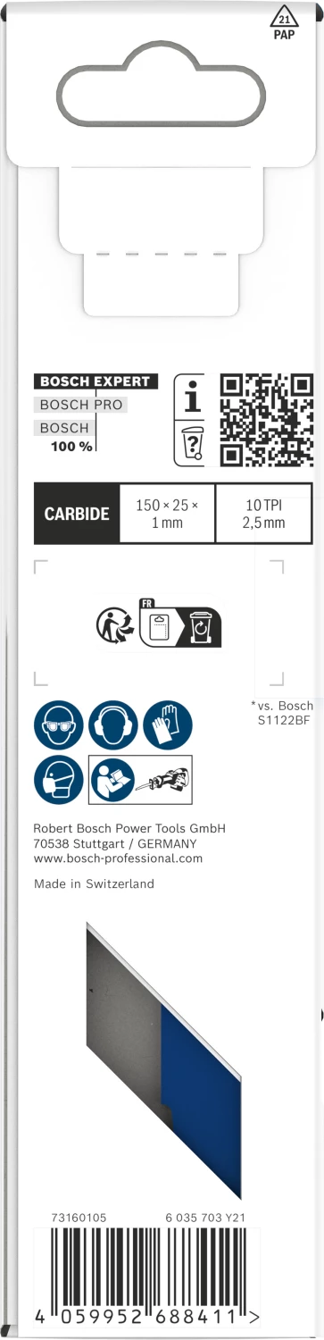 Bosch EXPERT S955HHC Lame de scie sabre Medium-Thick Tough - 100 mm - métal-image