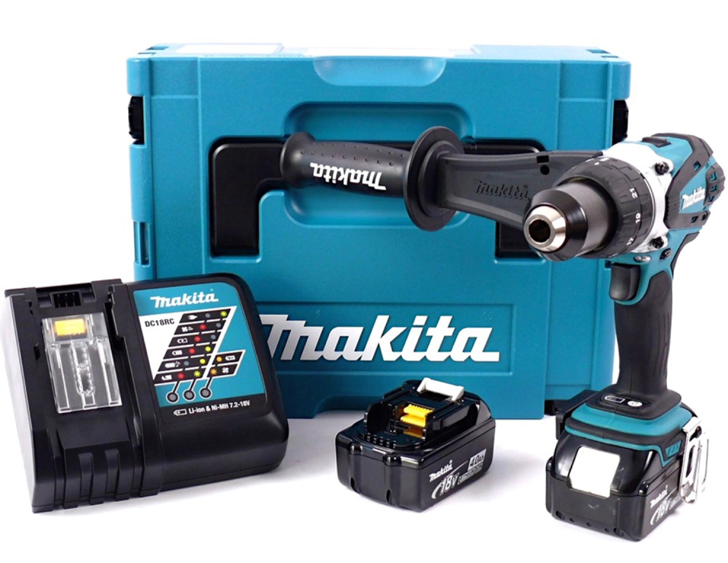 Perceuse visseuse sans-fil Makita DDF458RMJ - 18V Li-ion - 2 batteries 4,0 ah - MAKPAC - 91 Nm-image