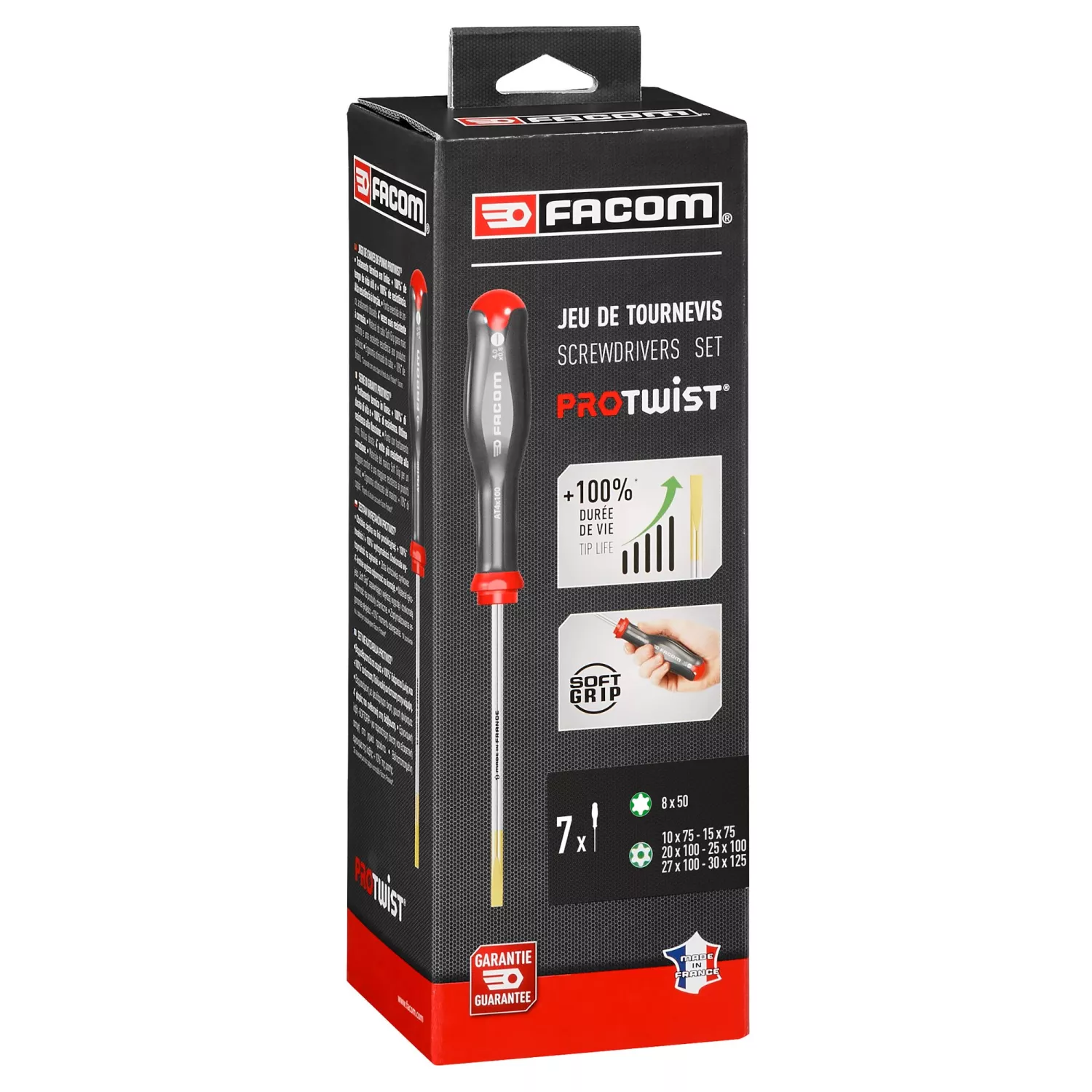 Facom ATXR.J7PB jeu de tournevis Protwist 7 pièces - TX/Resistorx