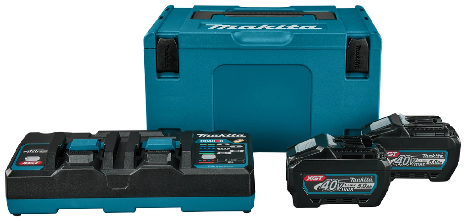 Makita XGT 40V max Li-ion Set de démarrage - 2 batteries 5,0 ah - + Duol Vein in Mbox-image