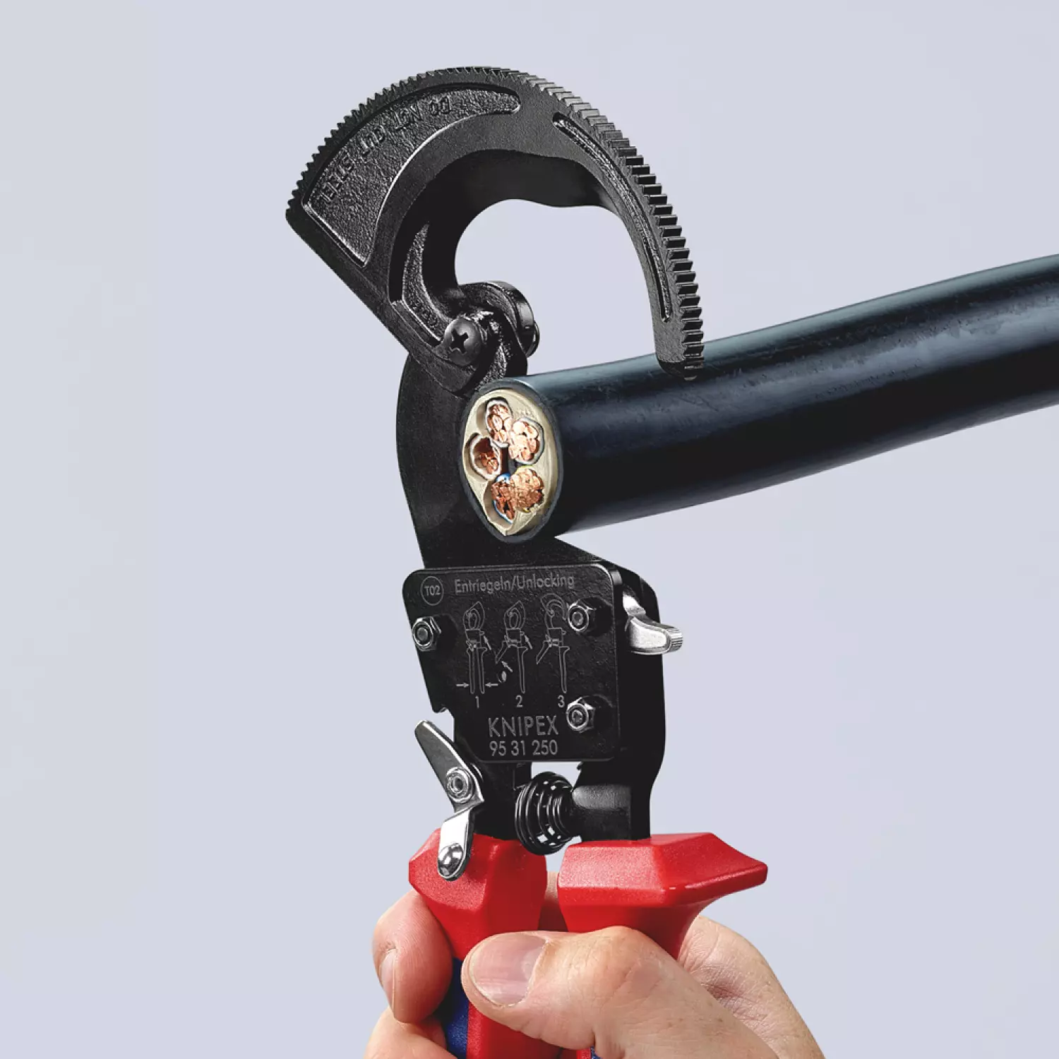 Knipex 9531250 Kabelschaar ratelprincipe - 250mm-image