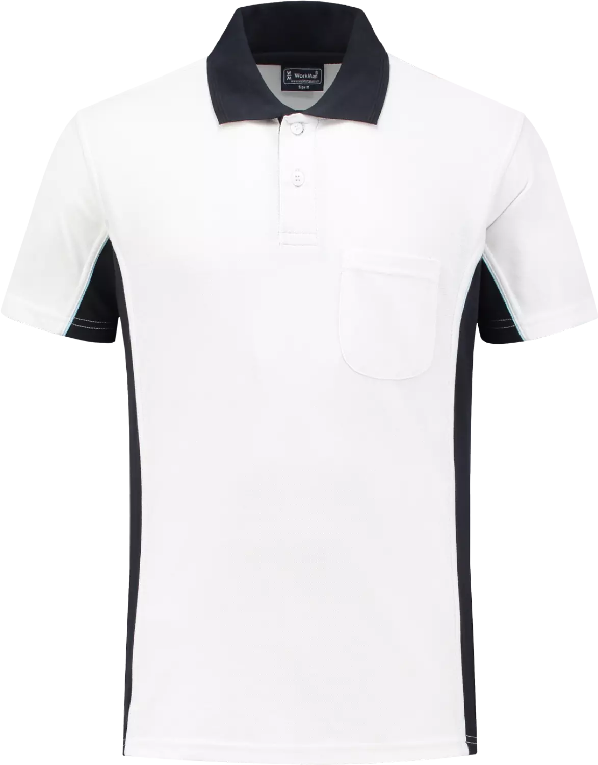 Workman 1401 Polo - Blanc / Bleu marine - 5XL-image