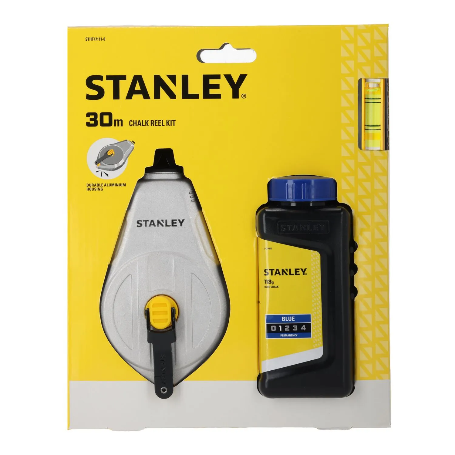 Stanley STHT47111-0 Slaglijnmolen Kit incl. lijnwaterpas - Aluminium - 30m - blauw