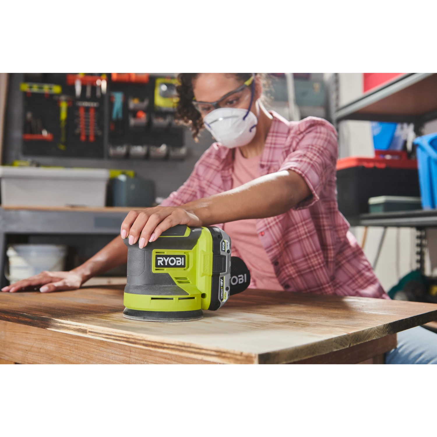 Ryobi RROS18-0 One+ 18V Accu Excentrische schuurmachine (excl. accu)-image