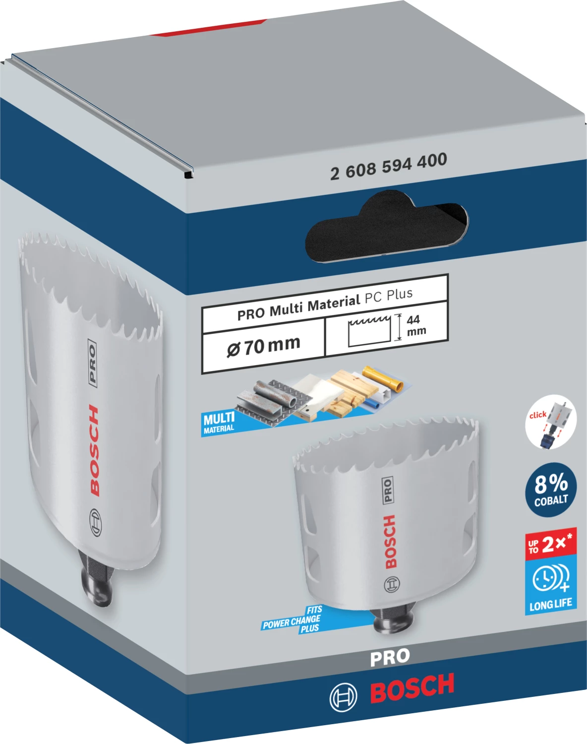 Bosch 2608594400 PRO Scie cloche multi matériaux avec Power Change plus - 70 mm-image