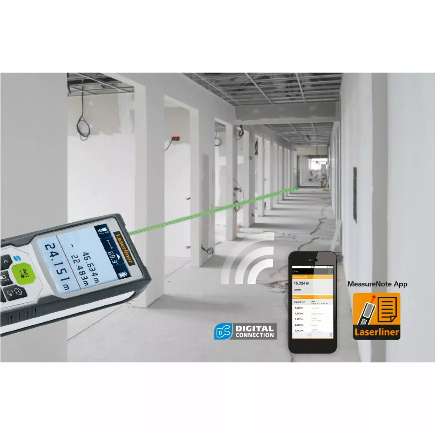 Laserliner LaserRange-Master Gi7 Pro Laserafstandsmeter - Groen - 70m-image