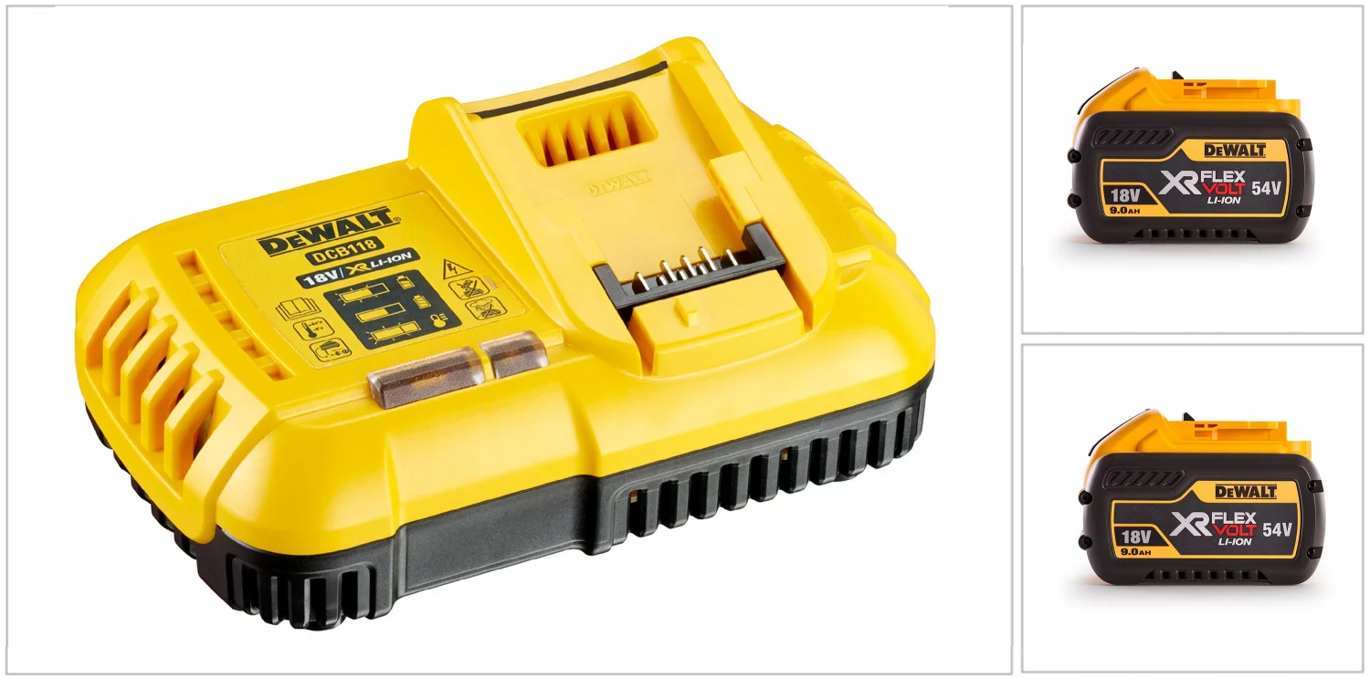 DeWALT DCB118X2 18 / 54V FlexVolt Li-Ion accu starterset (2x 9.0Ah) + lader-image
