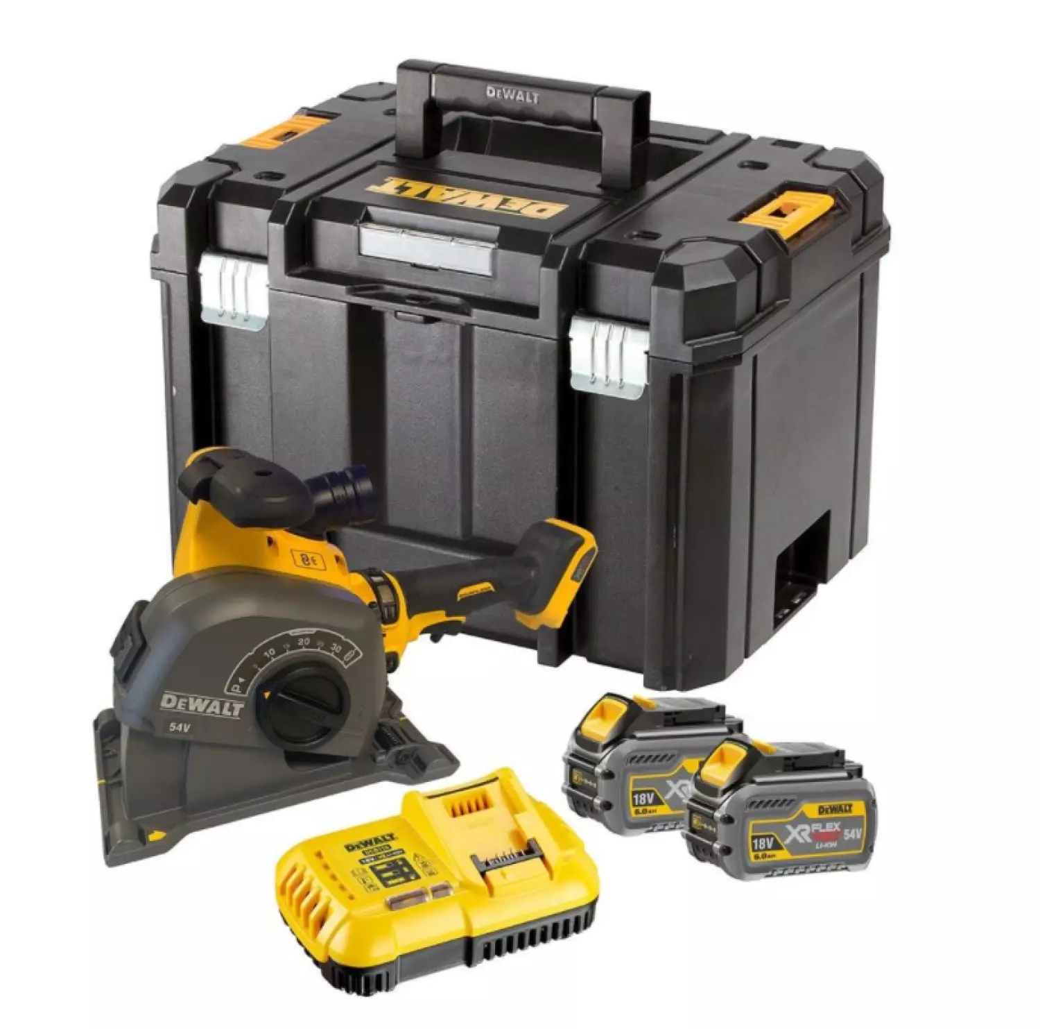 DeWALT DCG200T2 54V Li-ion FlexVolt Accu Sleuvenfrees set (2x 6.0Ah) in TSTAK koffer - 125mm-image