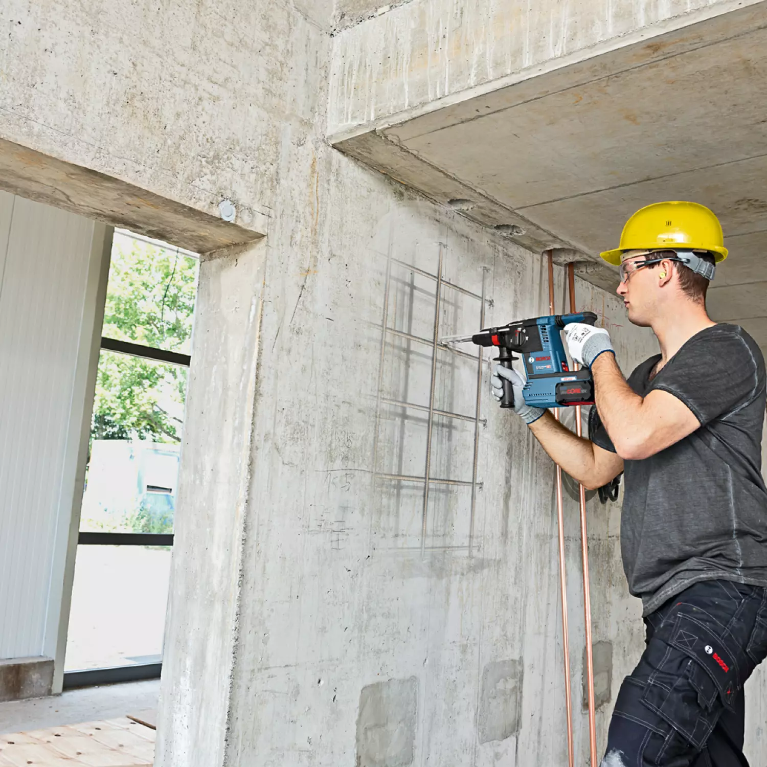 Bosch GBH 18V-26 F 18V Li-Ion accu SDS-plus combihamer set (2x 5.5Ah ProCORE accu) in L-Boxx - 2,6J - koolborstelloos-image