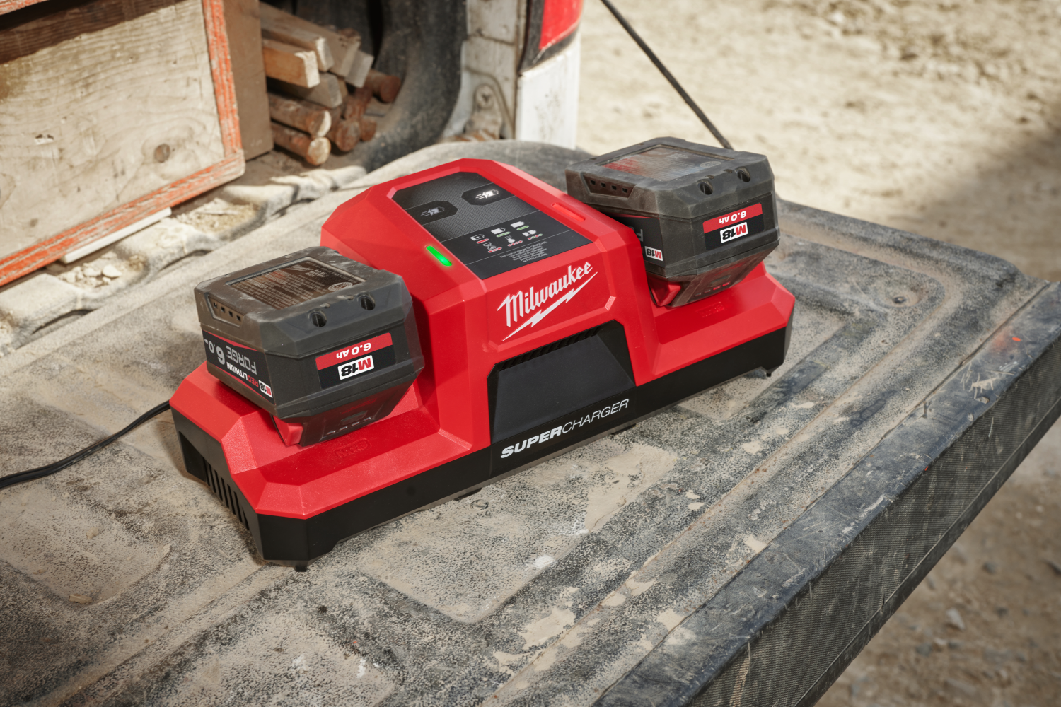 Milwaukee M18 DBSC 18V Li-ion accu mobiele superlader-duo-image