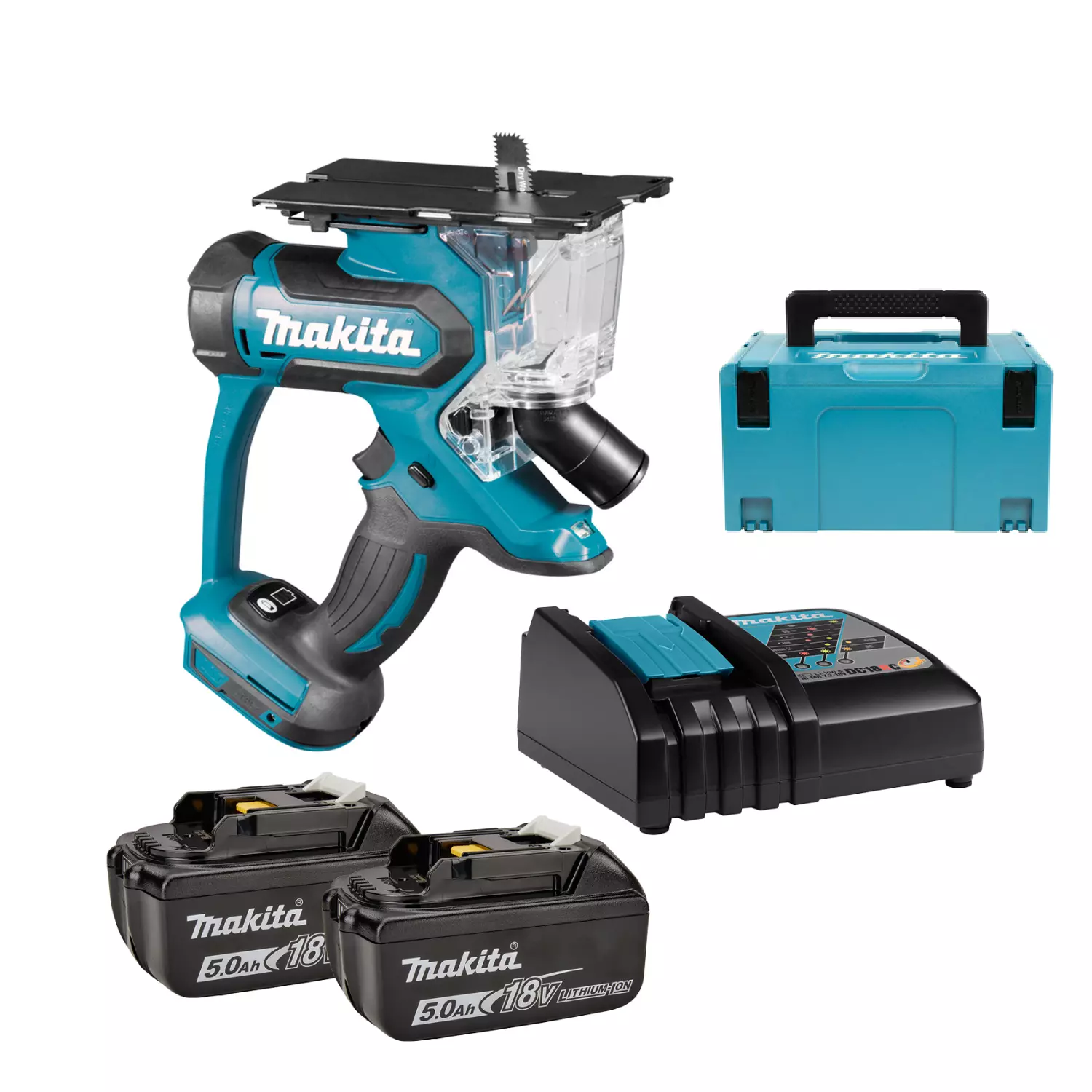 Makita DSD180RTJ 18V Li-ion Accu Gipszaag set (2x 5.0 Ah) in Mbox-image