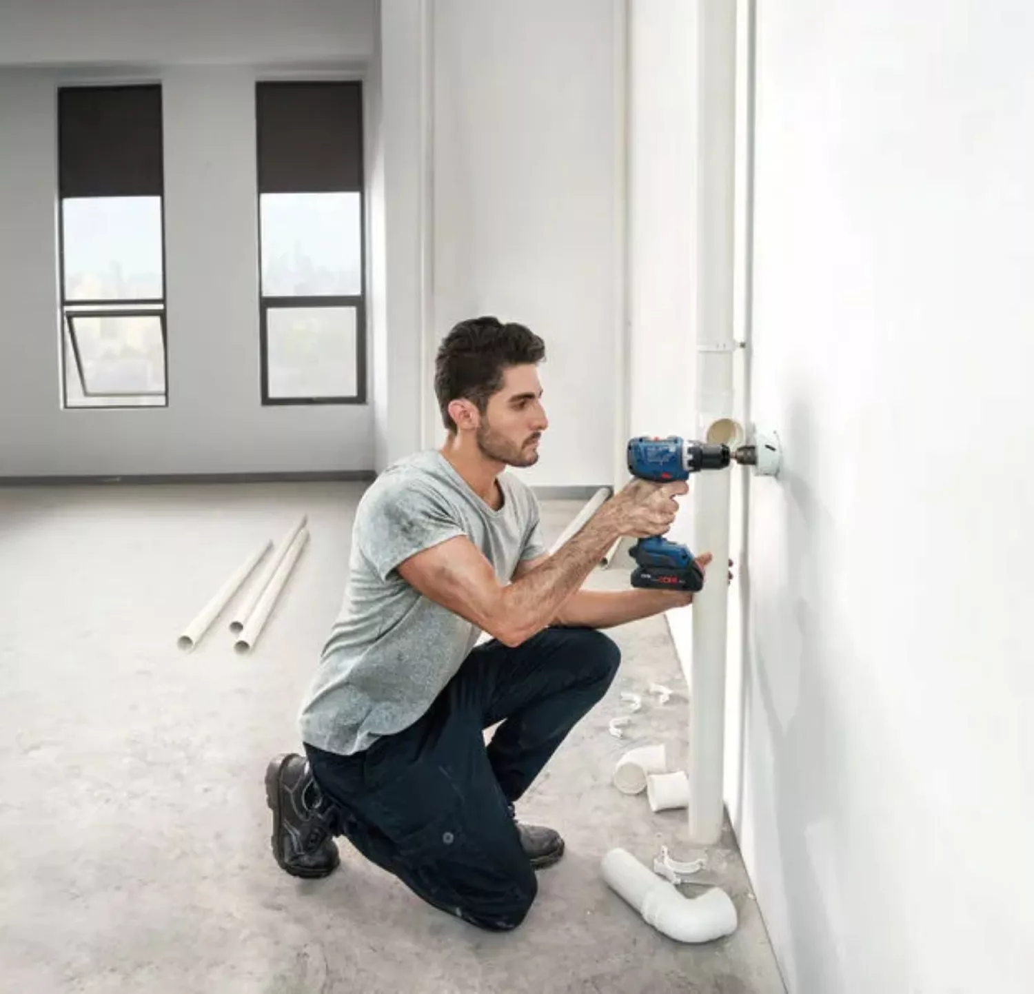 Bosch 18V accu schroefboormachine (GSR 18V-65) & slagschroevendraaier (GDR 18V-215) combiset (2x 5.0Ah accu + lader)-image