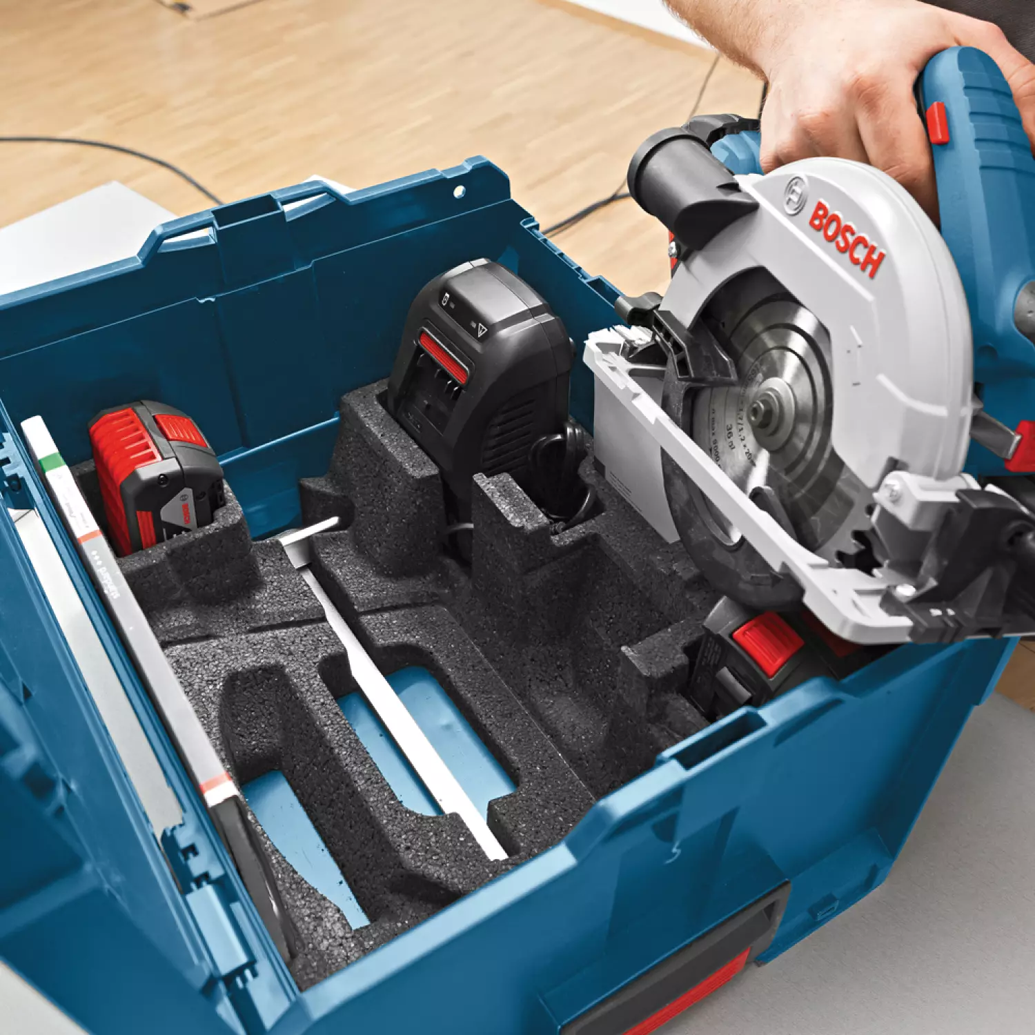 Bosch GKS 18V-57 G 18V Li-Ion Accu cirkelzaag body in L-Boxx - 165mm-image