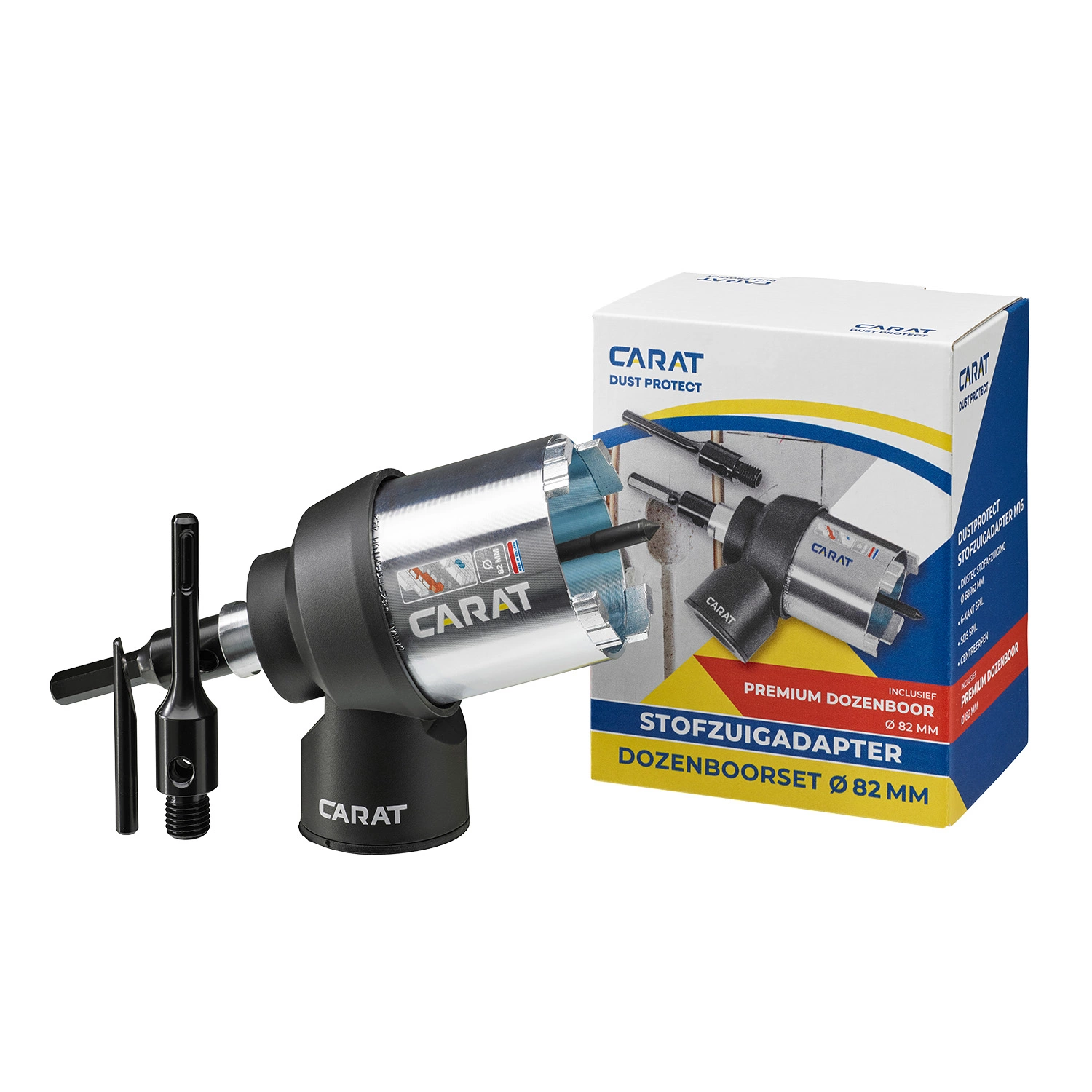 Carat DPB0390A25 Dustprotect stofzuigadapter M16 - incl. dozenboor 82 x 60mm en accessoires-image