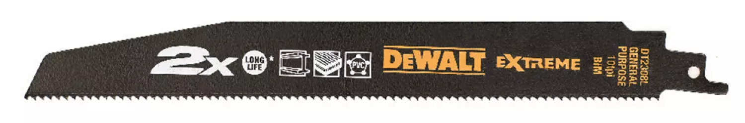 DeWALT DT2308L Reciprozaagblad - 228 x 2,5mm - Universeel (5st)-image