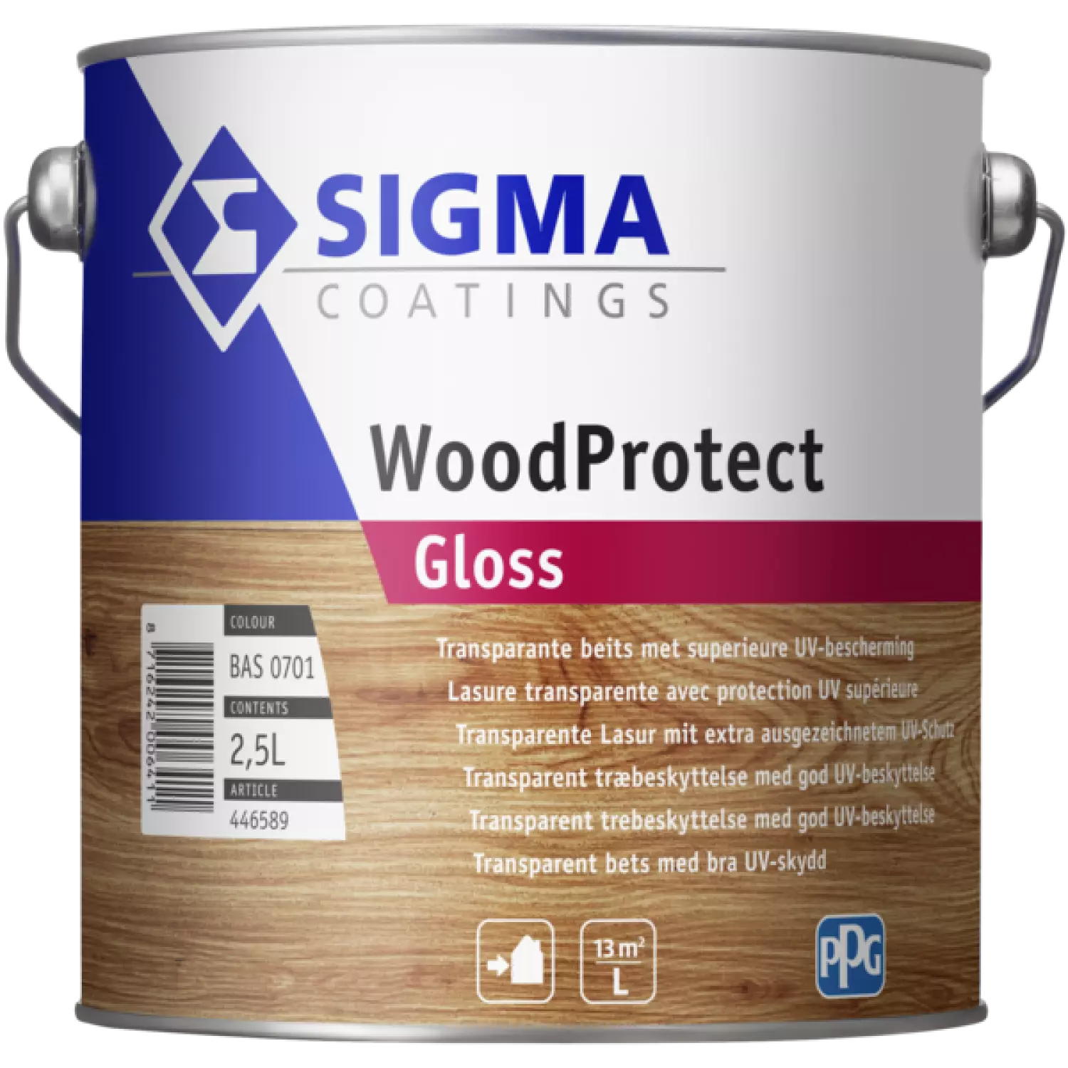 Sigma WOODPROTECT GLOSS SB BASE Blanche 0701 2,5L-image