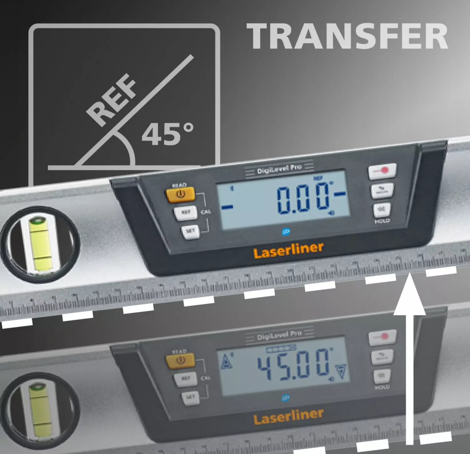 Laserliner DigiLevel Pro 100 Niveau à bulle numérique dans un étui - magnétique - Bluetooth - 1000 mm-image