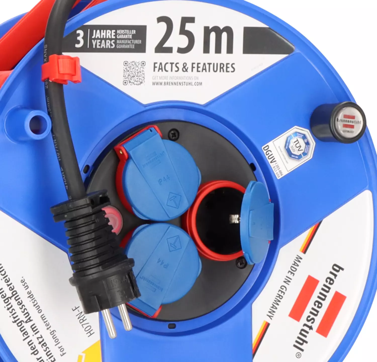 Brennenstuhl 1208440 Garant IP44 kabelhaspel - H07RN-F 3G2,5 - 25m-image