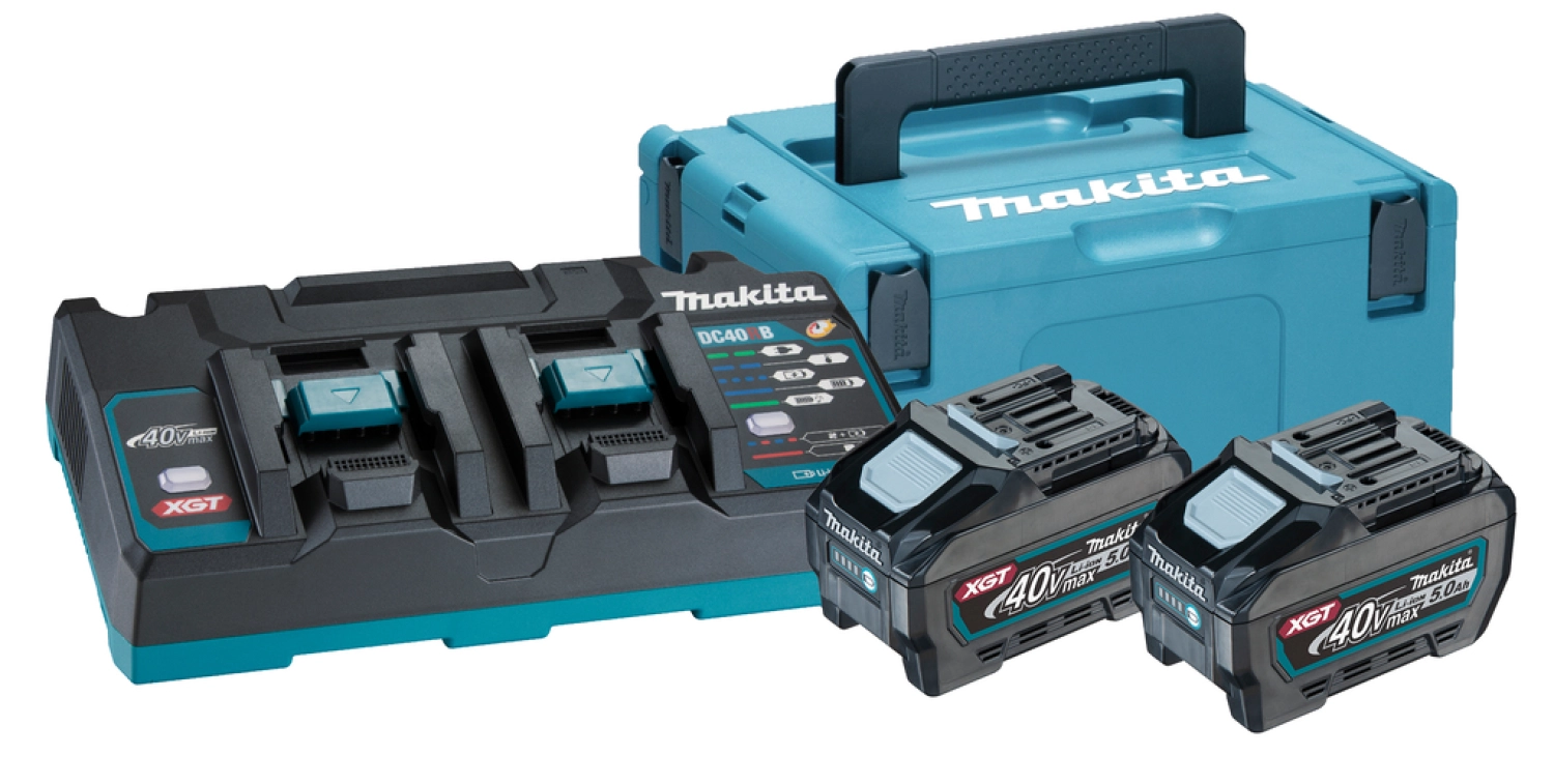 Makita XGT 40V max Li-ion Set de démarrage - 2 batteries 5,0 ah - + Duol Vein in Mbox-image