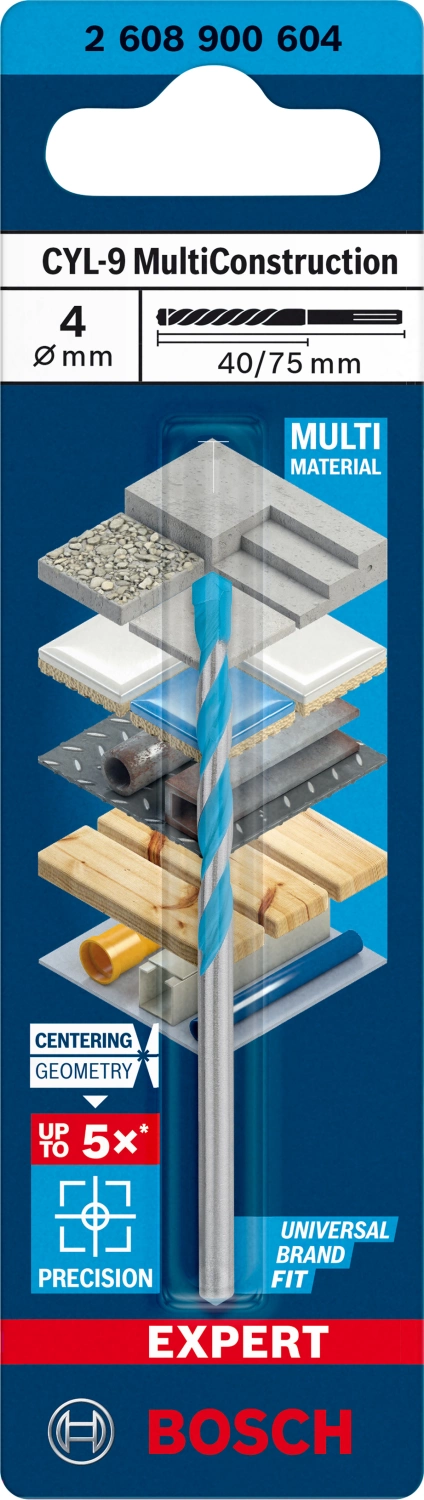 Bosch 2608900604 EXPERT Universeelboor CYL-9 MultiConstruction - 4x40x75mm-image