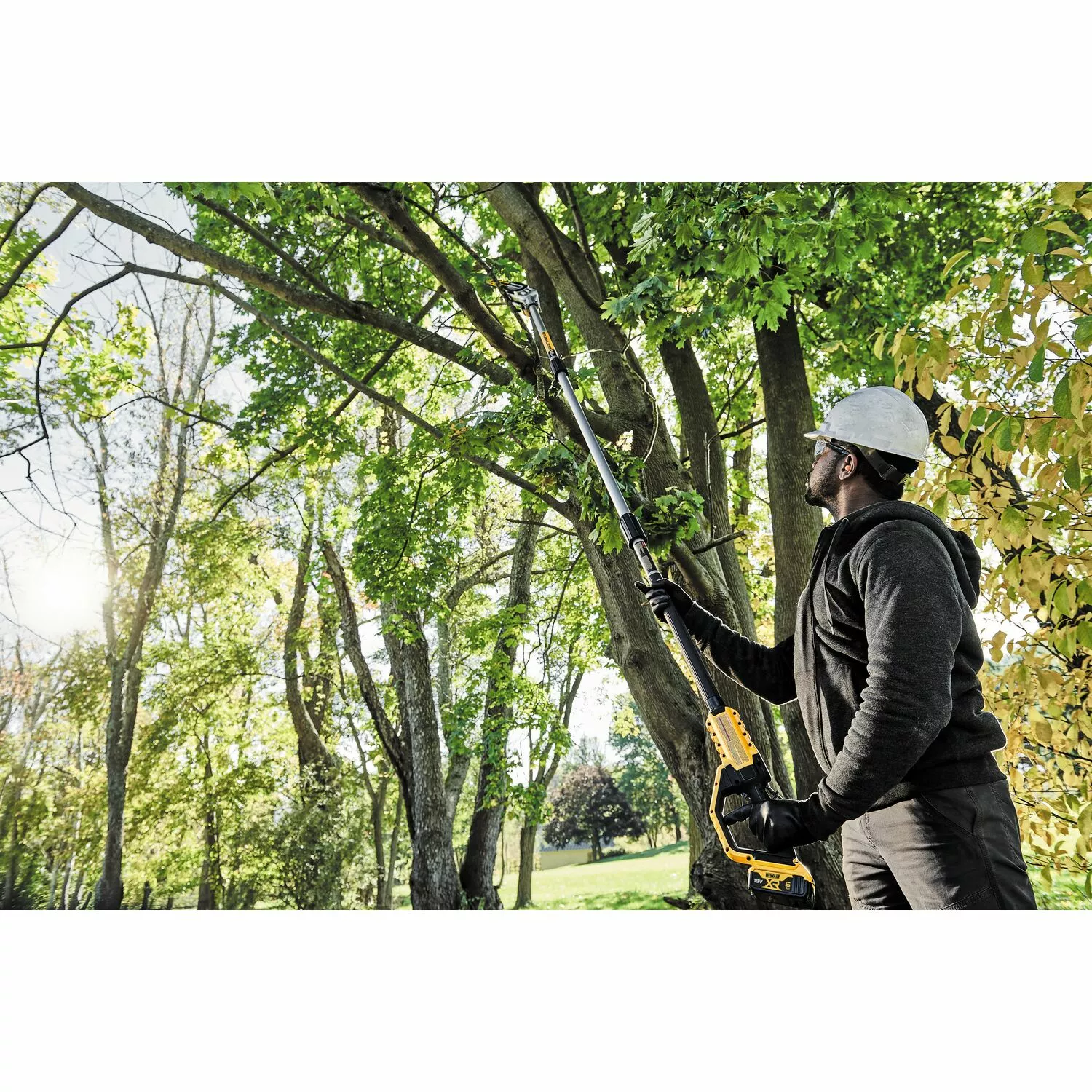 DeWALT DCMPS567P1 18V XR Li-Ion Scie à chaîne télescopique set (1x 5.0Ah Batterie) - Sans balai - 200mm-image