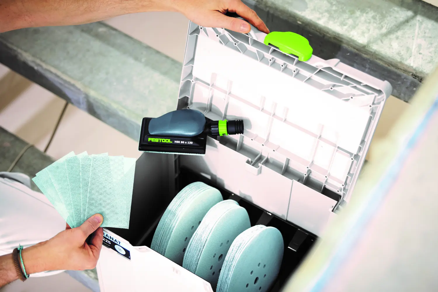Festool 579369 Granat Net D225 GR NET HSK-A SYS-P Systainer pour matériel de ponçage