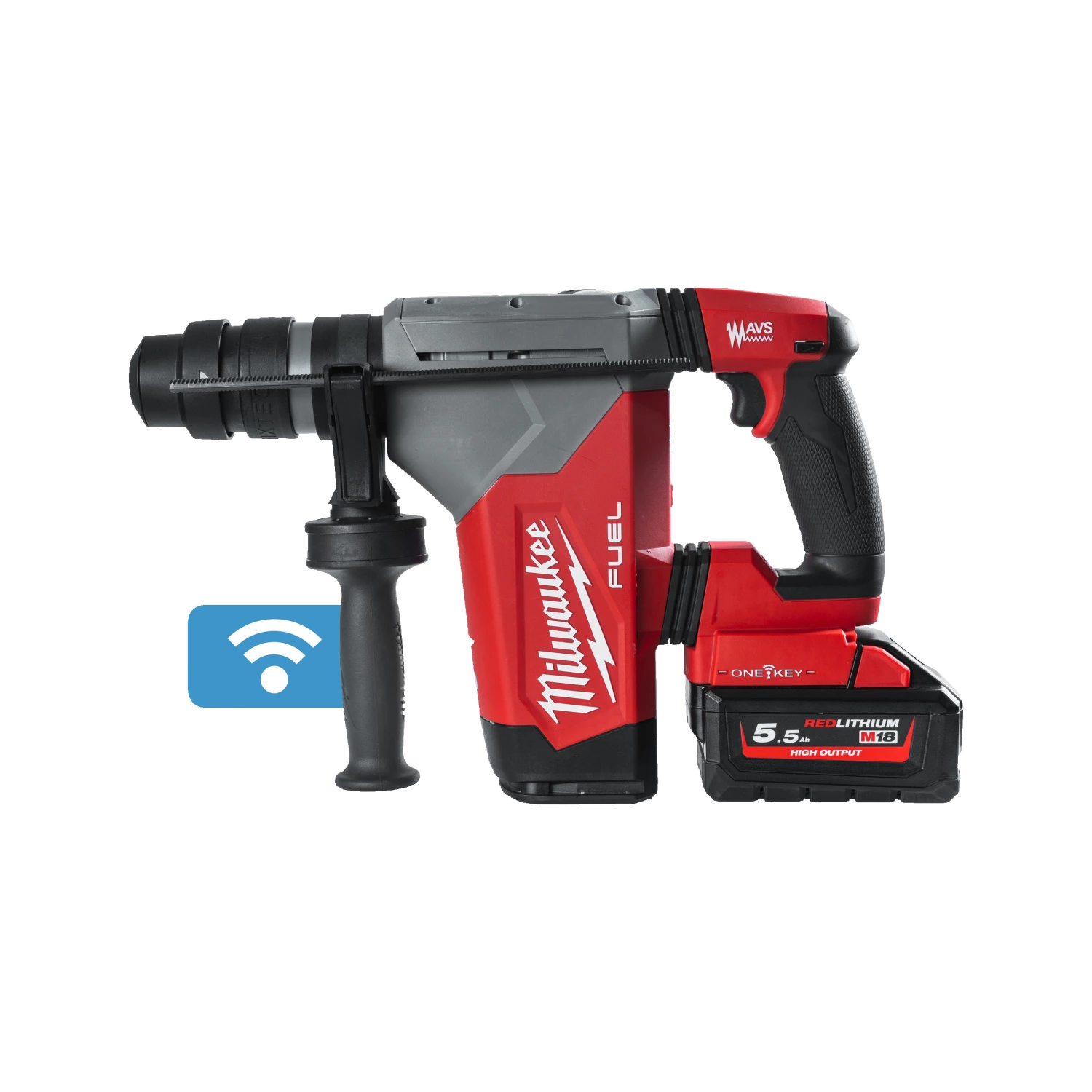 Milwaukee M18 ONEFHPX-552X 18V Li-ion Accu SDS-plus boorhamer set (2x 5.5Ah) in HD Box - One-key en Fixtec - 4-standen - 32 mm-image