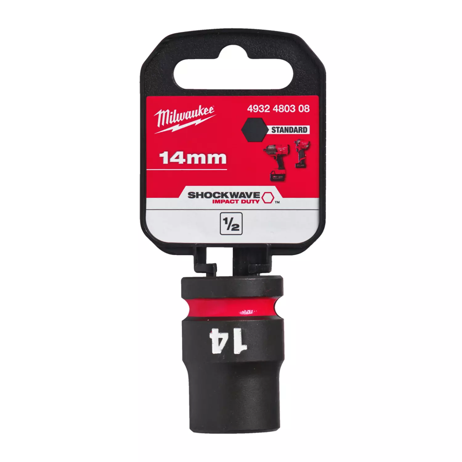 Milwaukee 4932480308 SHOCKWAVE krachtdop - 14 mm - 1/2"-image