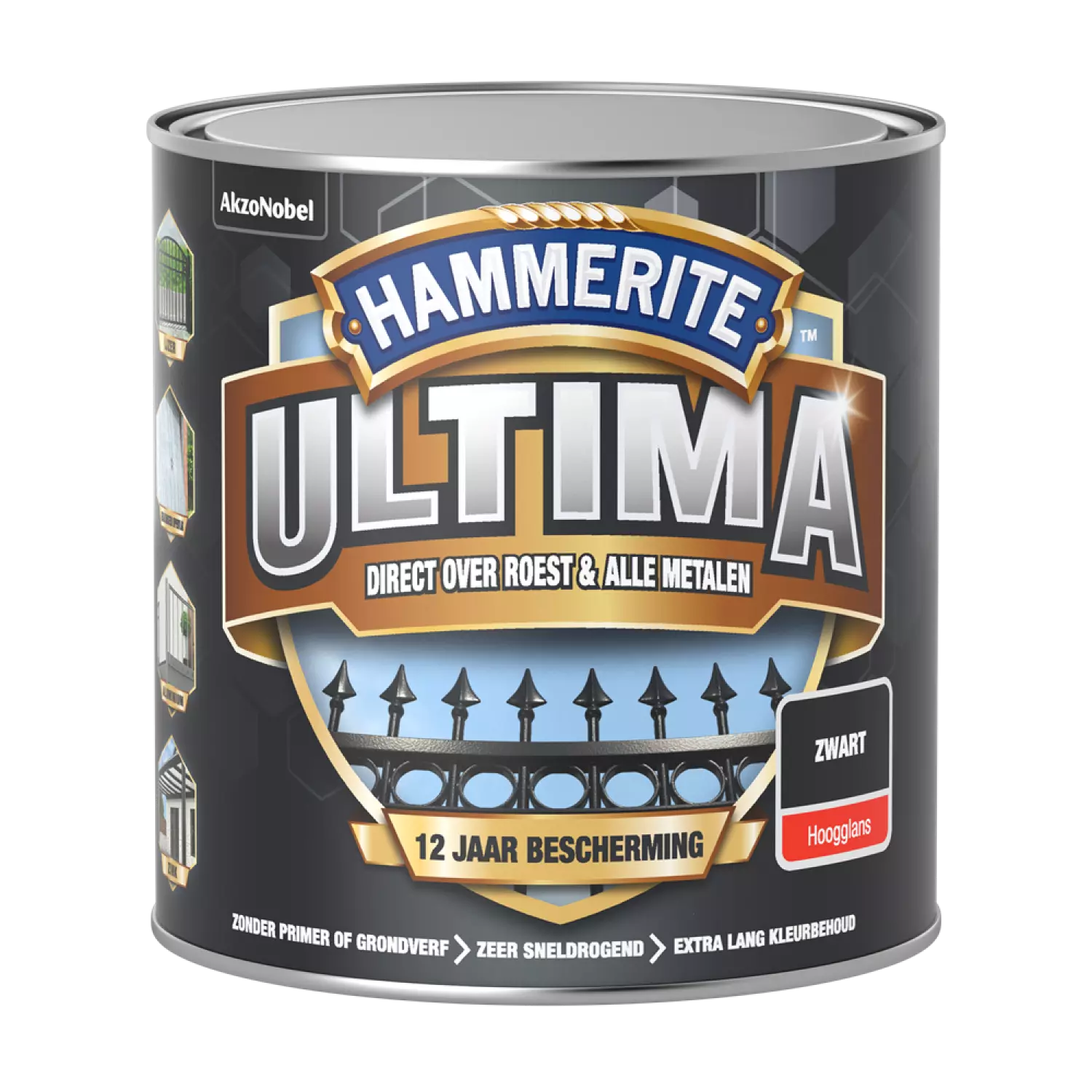 Hammerite Ultima Hoogglans - Zwart - 0,25L-image