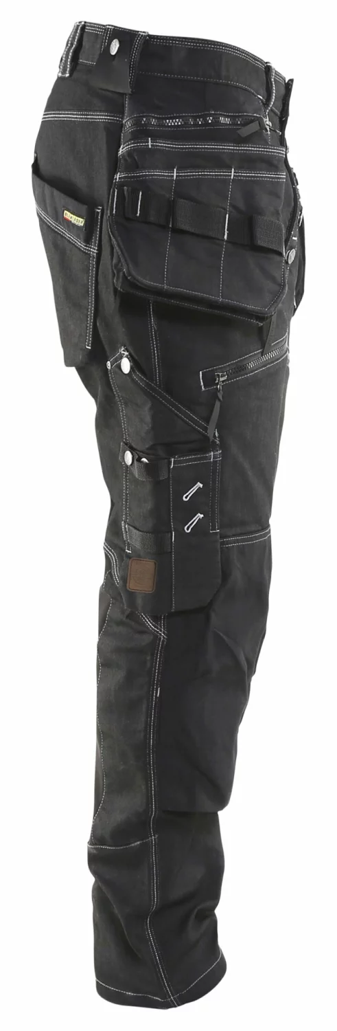 Blåkläder X1900 Werkbroek Baggy Denim Stretch 1999 - Zwart - Maat 56 (XL)-image