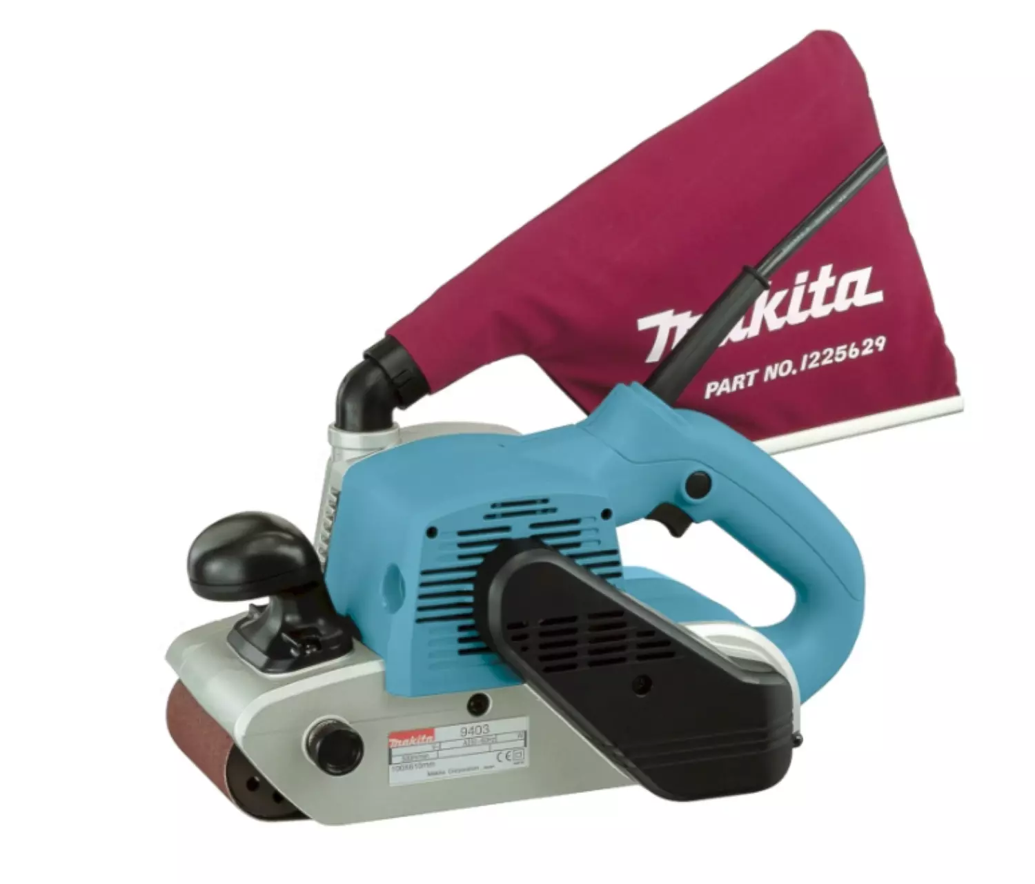 Makita 9403J Ponceuse à bande en Mbox - 1200W - 100 x 610mm incl. set de 3 bandes abrasives (K40-K80-K120)-image