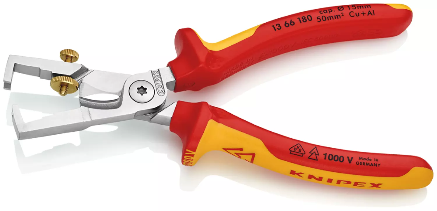 Knipex 13 66 180 StriX VDE Afstriptang met kabelschaar - 180mm-image