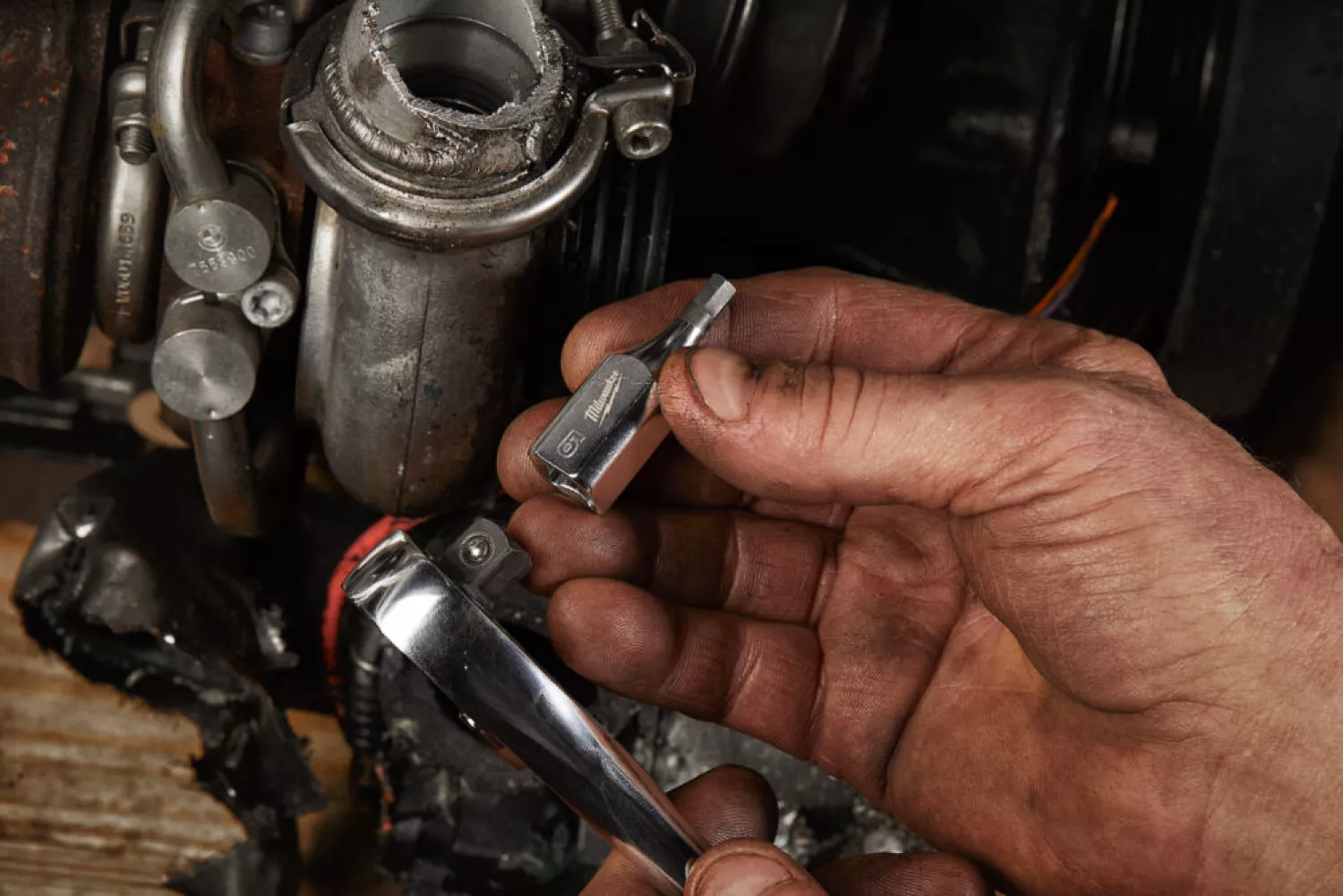 Milwaukee 4932480567 Jeu de 11 embouts 3/8" FOUR FLAT hexagonaux-image