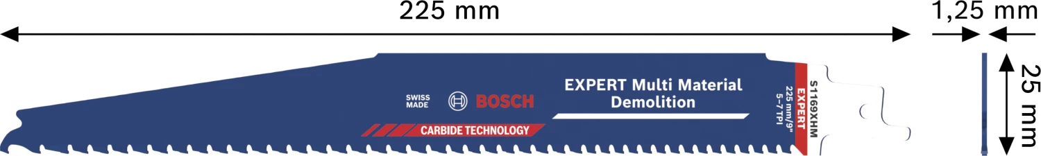 Bosch EXPERT S1169XHM Lame de scie sabre pour démolition - 175 mm - multi-matériaux