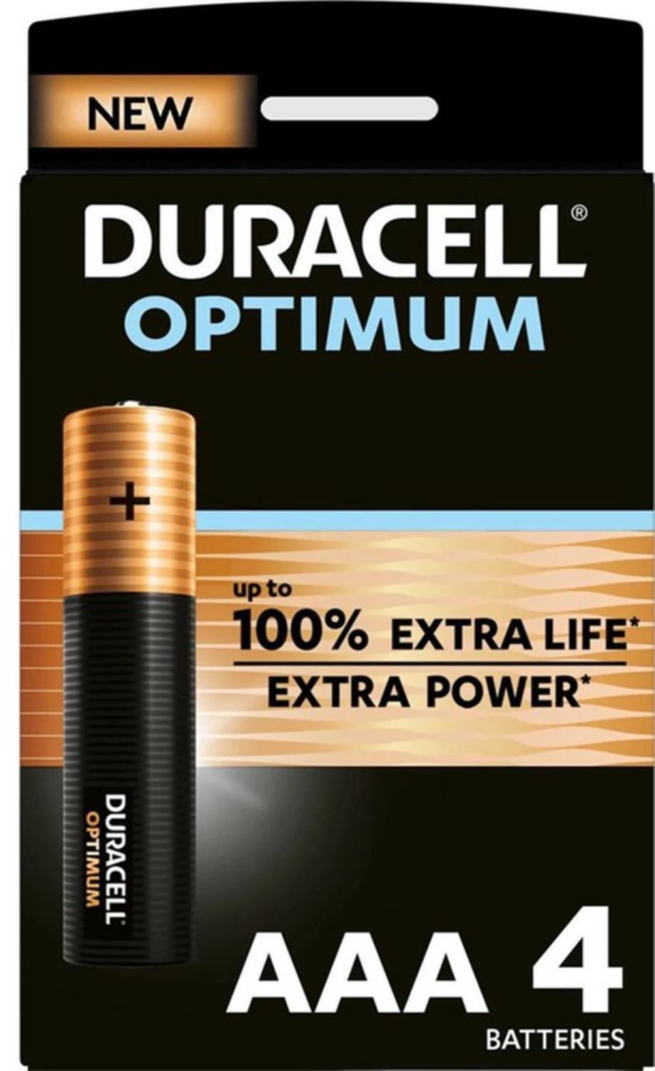 Duracell 3100000931 batterij alkaline optimum 200% AAA 4st.-image