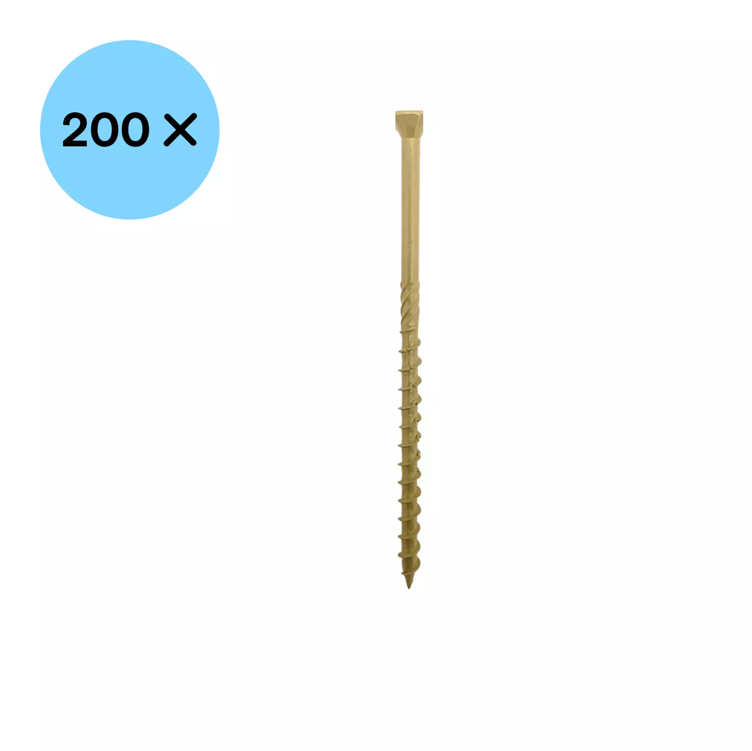 Woodies 61841312 Vis ultime pour panneaux d'aggloméré - Acier trempé - Tête fraisée - Filetage partiel - T20 - 4.0 x 30mm (200pcs)-image