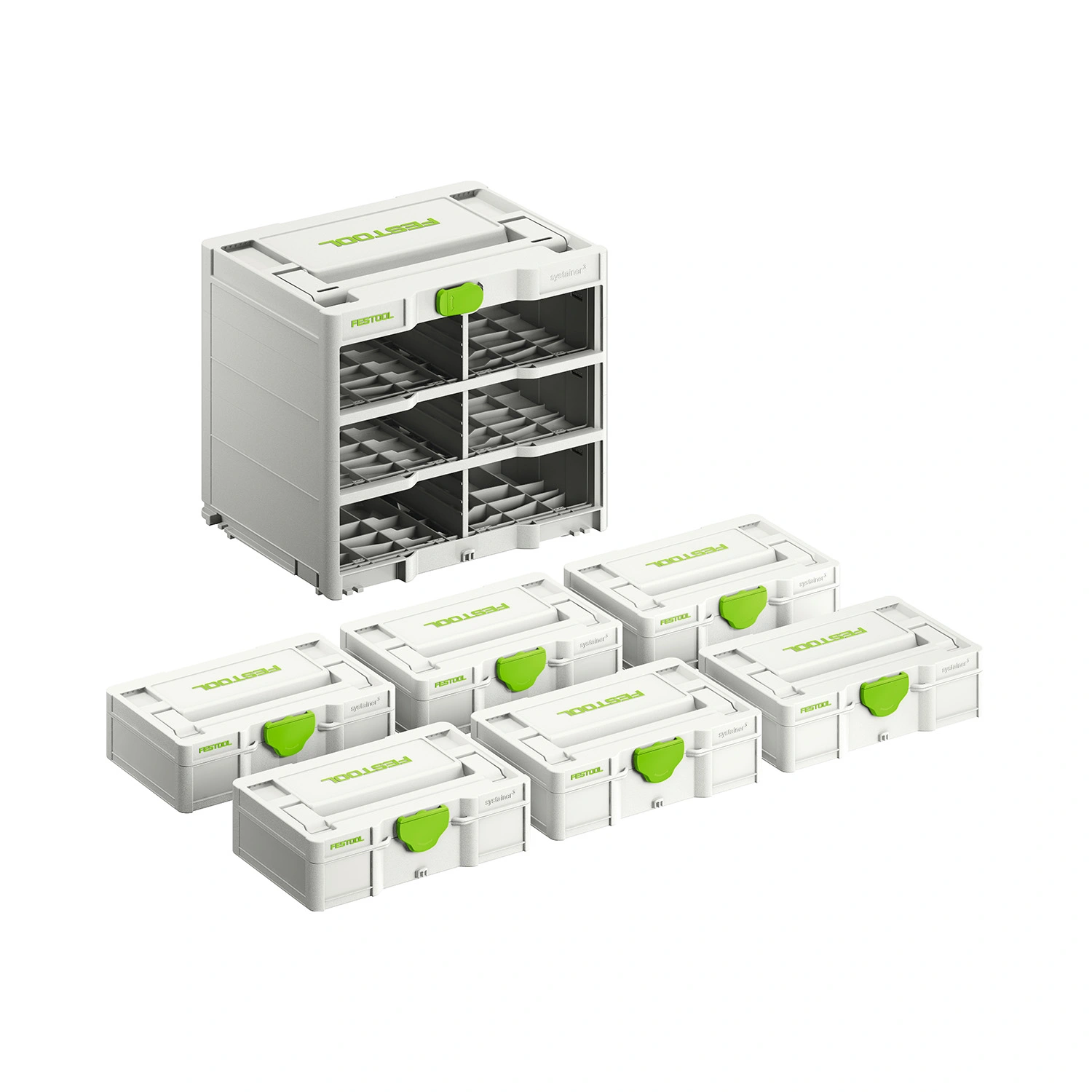 Festool SYS3-RACK 337-SET Systainer³ Rack Set voor Systainers³ S 76 + 6x S 76 Systainer³