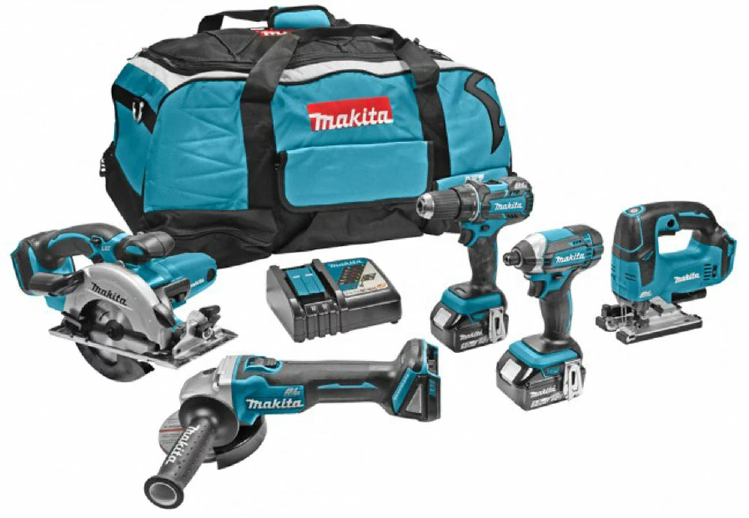 Makita DLX5020T 18V Li-Ion accu 5-delige Combiset (2x 5,0Ah accu) in tas-image