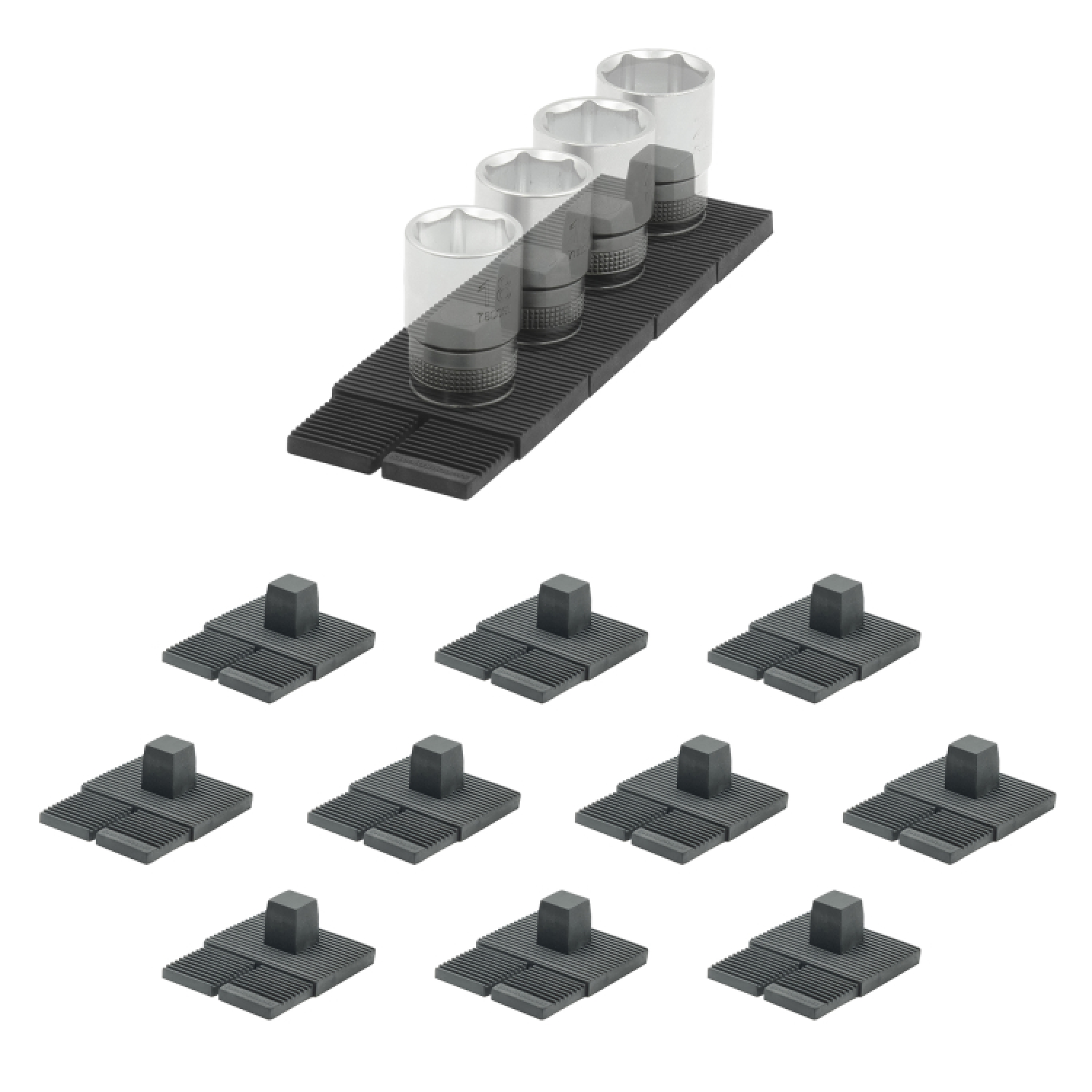 StealthMounts DHSP-1/2-SK-10 Drawer Hive Dophouder 1/2" voor ladekast - zwart - 10 stuks-image