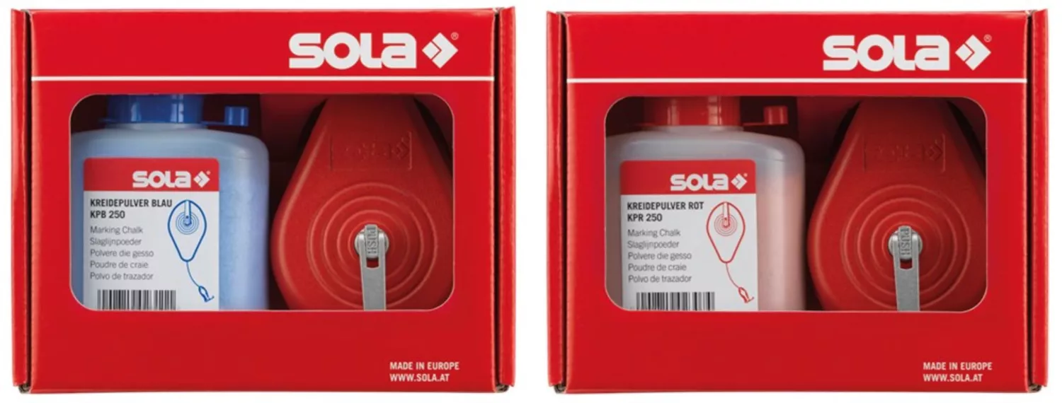 Sola CLP 30 SET B Mètre à tracer avec poudre - 30 m - Bleu-image