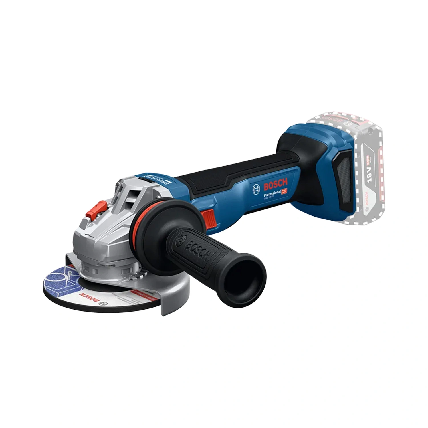Bosch GWS 18V-11 18V accu haakse slijper body in L-boxx